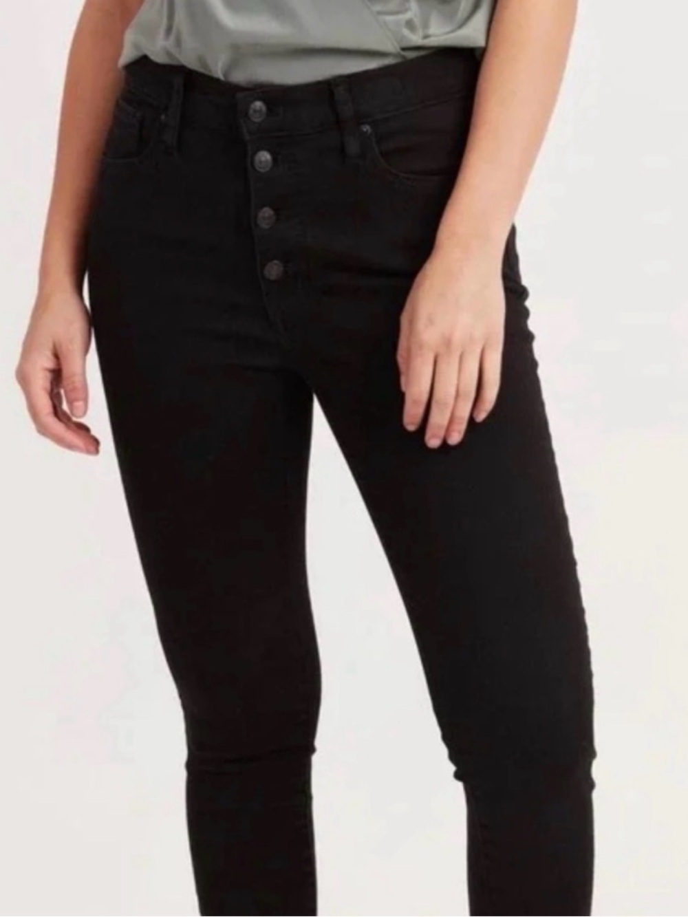 Madewell 9” Mid-Rise Skinny Jeans – Black – Size 27